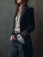 Gabrielle | Embroidered Longline Jacket