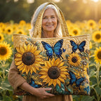 Artisan Bag - Sunflowers and Blue Butterflies