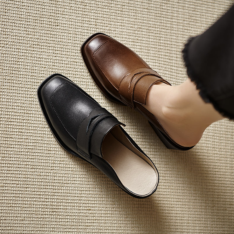 Lola Genuine Leather Mules