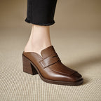 Lola Genuine Leather Mules