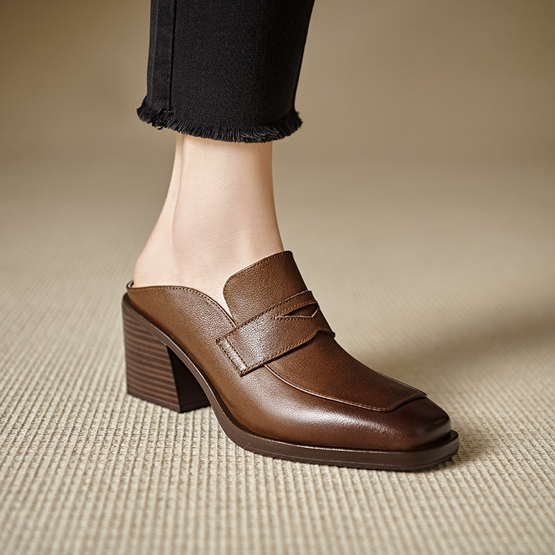 Lola Genuine Leather Mules