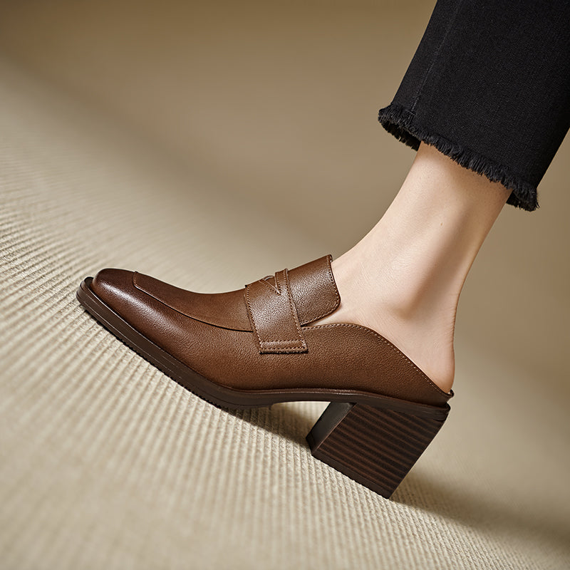 Lola Genuine Leather Mules