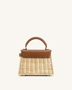 Elise Weaving  Handbag - Brown Rattan