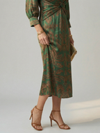 Lune | Natural Wrap Midi Dress