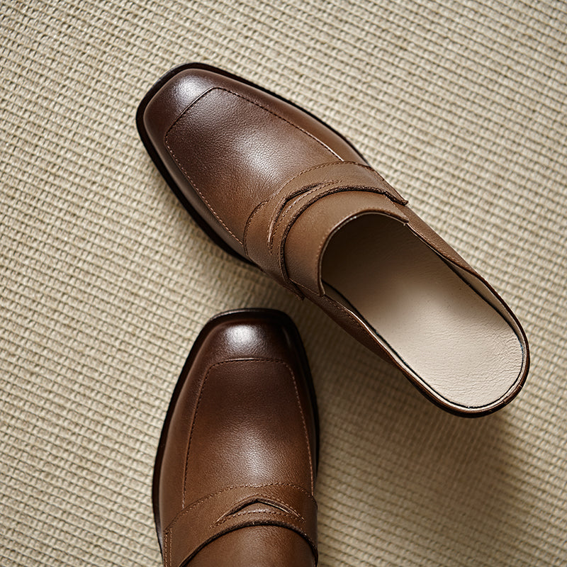 Lola Genuine Leather Mules
