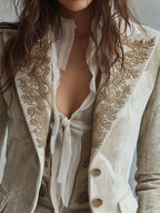 Amberly | Embroidered Tailored Blazer