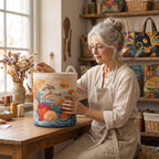 Sea Breeze | Hand-Quilted Laundry Basket