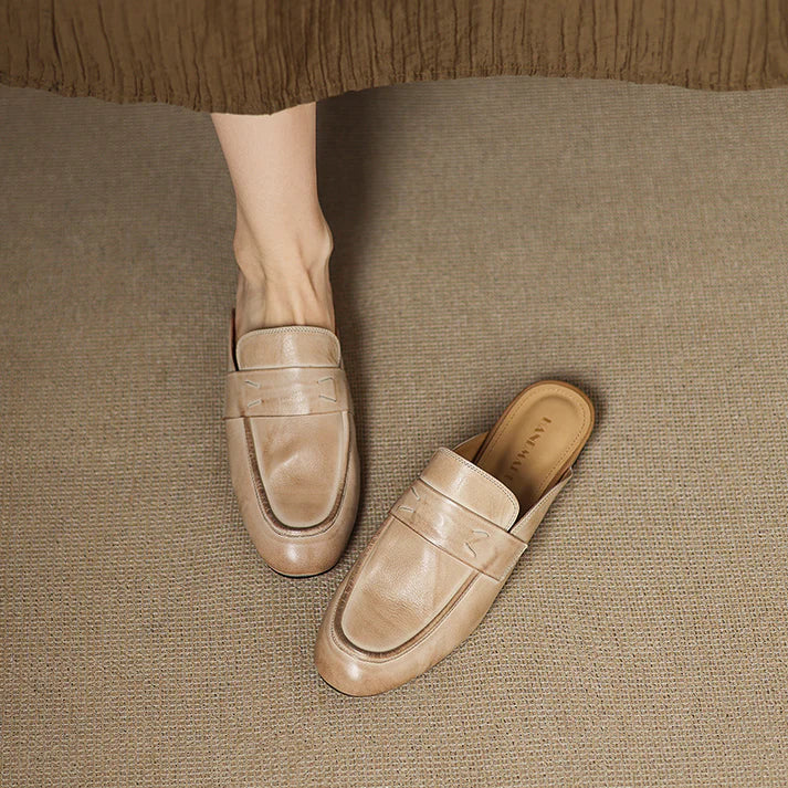 Aurora Genuine Leather Mules