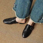 Cassie Genuine Leather Mules