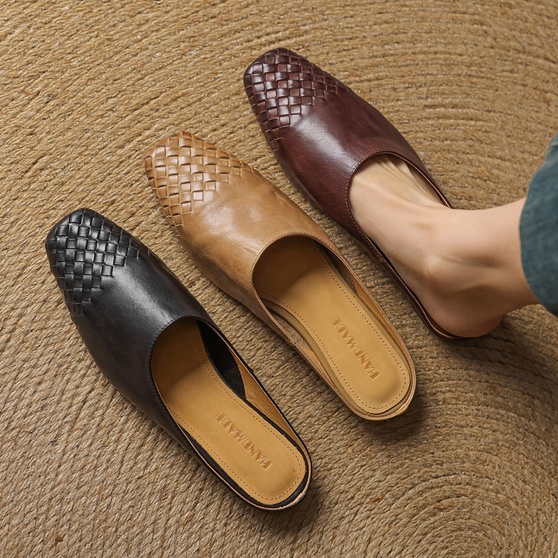 Helma Genuine Leather Mules