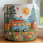 Peaceful Journey | Hand-Quilted Laundry Basket