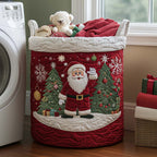 Santa's Joy | Hand-Quilted Laundry Basket
