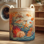 Sea Breeze | Hand-Quilted Laundry Basket