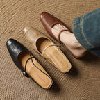 Becky Genuine Leather Mules
