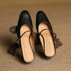 Becky Genuine Leather Mules