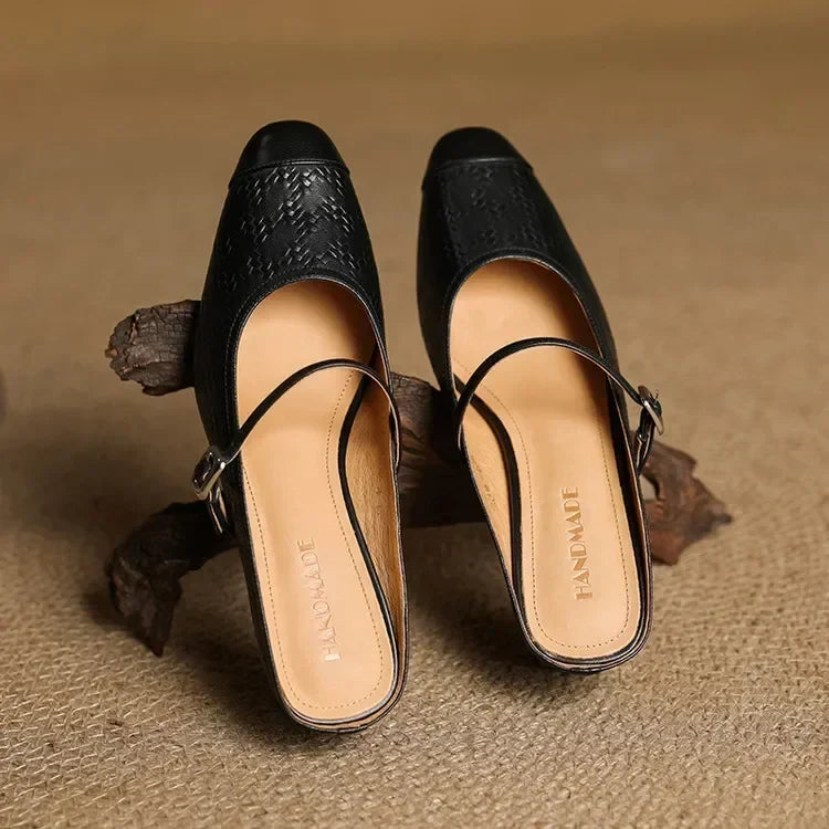 Becky Genuine Leather Mules