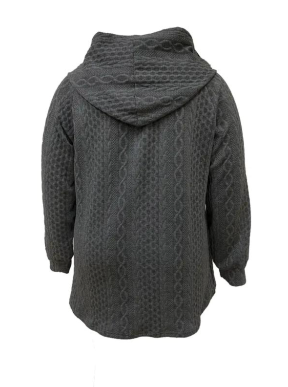 Cordella | Hooded Cable Knit Coat