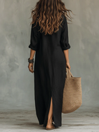 Soline™ | Maxi Dress with Buttons