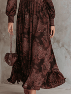 Ariane™ | Maxi Dress with Paisley Print and Waist Accent