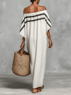 Aveline™ | Maxi dress with off-shoulder and batwing sleeves