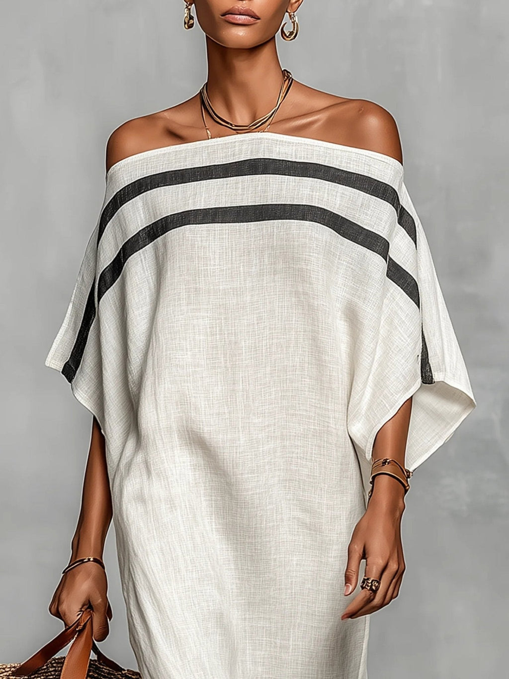 Aveline™ | Maxi dress with off-shoulder and batwing sleeves