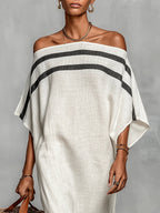Aveline™ | Maxi dress with off-shoulder and batwing sleeves