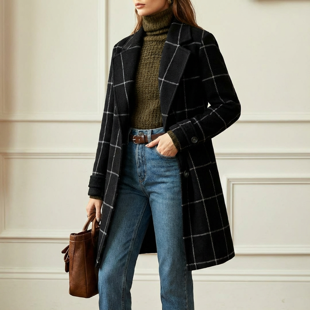 Sutton | Plaid Longline Coat