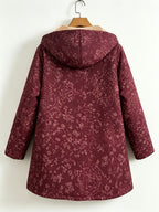 Rosemary™ | Fleece-Lined Floral Hooded Coat