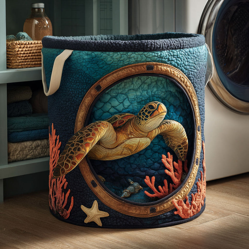 Turtlecove | Hand-Quilted Laundry Basket