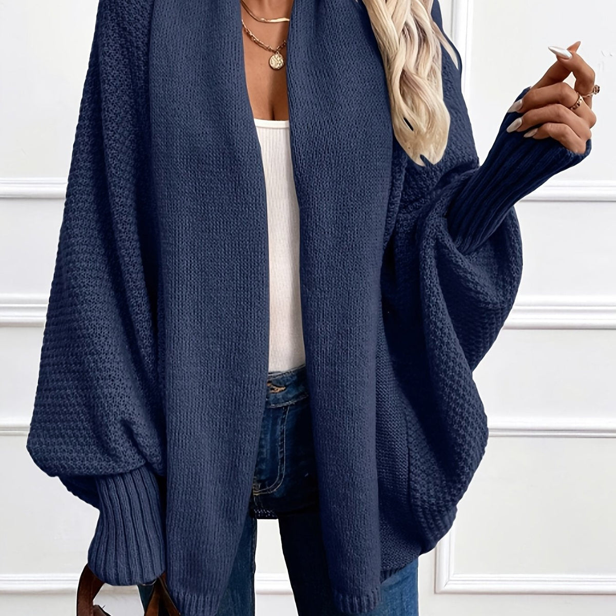 Marisol | Women's Draped Shawl-Collar Batwing Cardigan