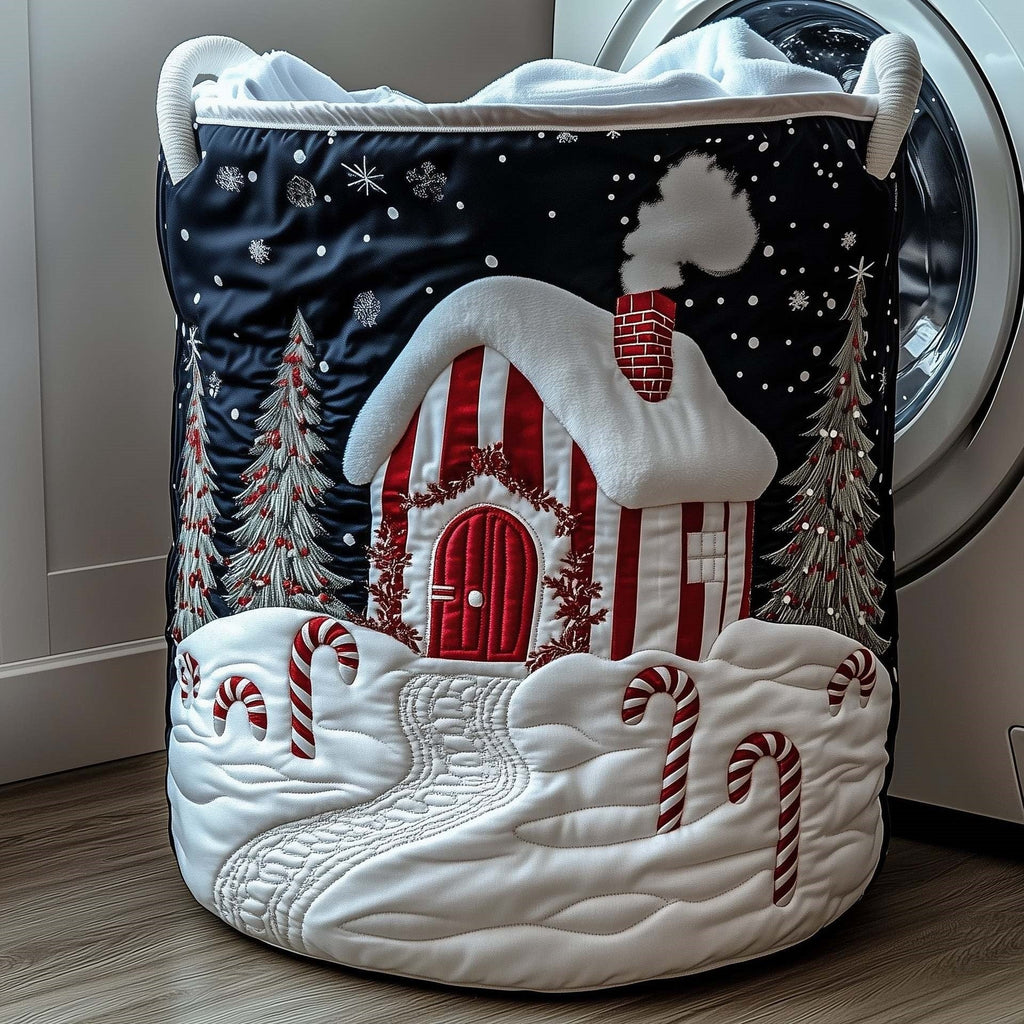 Peppermint Lane | Hand-Quilted Laundry Basket