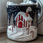 Peppermint Lane | Hand-Quilted Laundry Basket