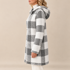 Rosabel | Plaid Hooded Teddy Coat