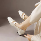Quera | Chiseled Square-Toe Mary Jane Pump