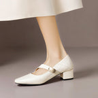 Quera | Chiseled Square-Toe Mary Jane Pump